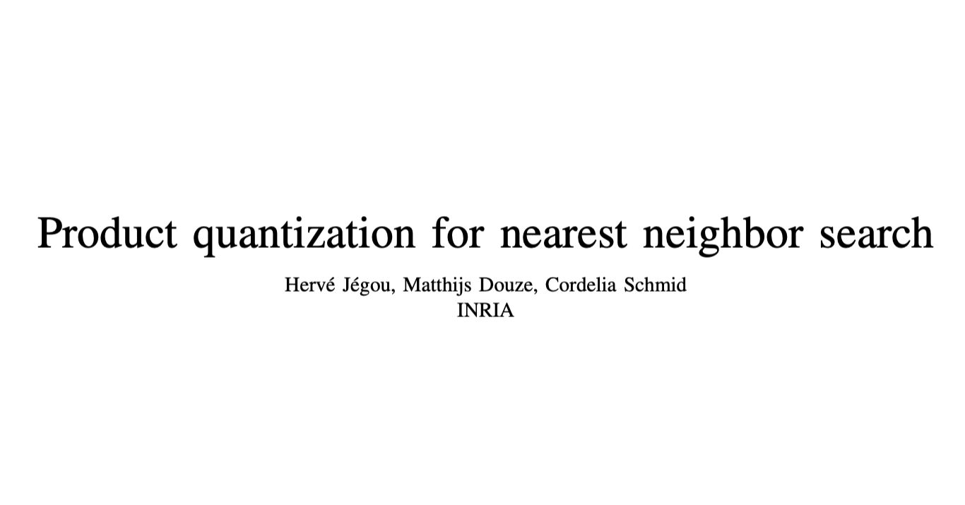 Product Quantization for Nearest Neighbor Search 커버 이미지